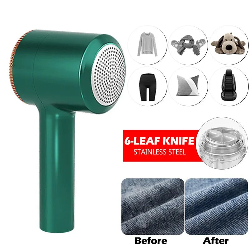 Efficient Rechargeable Lint Remover for Clothes - Electric Hair Ball Trimmer and Fuzz Shaver for Sweaters and Fabrics